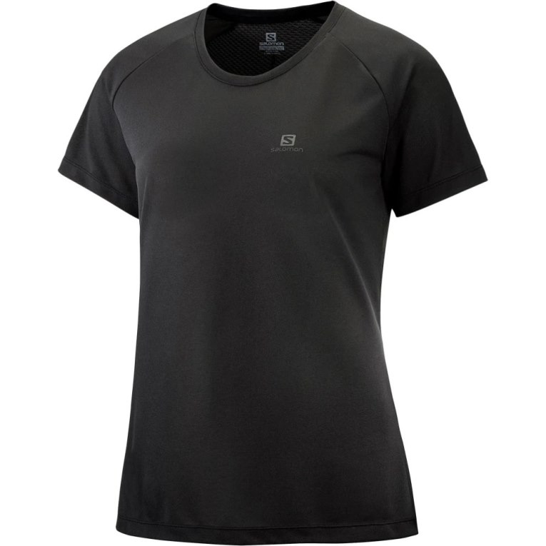 Black Salomon Cross Rebel Short Sleeve Women's T-Shirts | PH 78490O